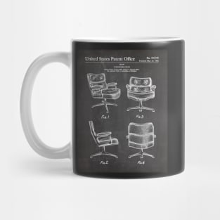 Chair Patent - Office Décor Modernist Design Art - Black Chalkboard Mug